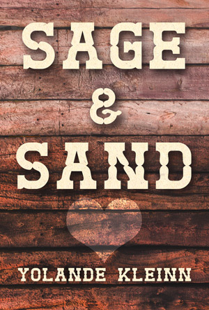 Book cover: Worn wood siding with text that says Sage & Sand Yolande Kleinn